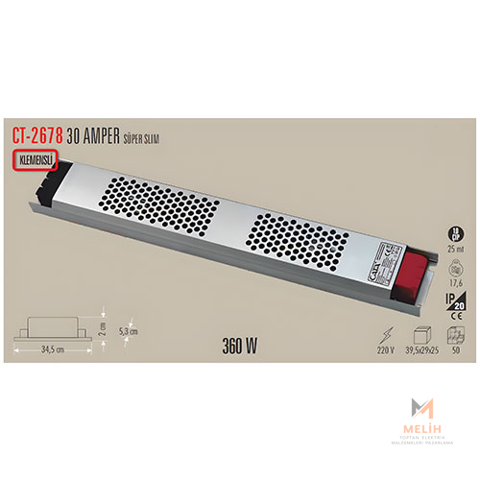 CATA CT-2678 Şerit LED Trafosu - CATA elektrik malzemesi