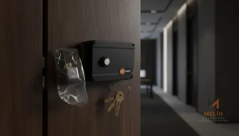 Helis Elektrikli Kilitli Kapı Otomatiği (Zincirsiz Mekanik Butonlu) - HELİS elektrik malzemesi
