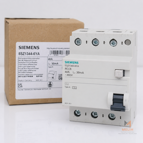Siemens 40A 30mA 4P Kaçak Akım Koruma Rölesi Type A - SIEMENS elektrik malzemesi