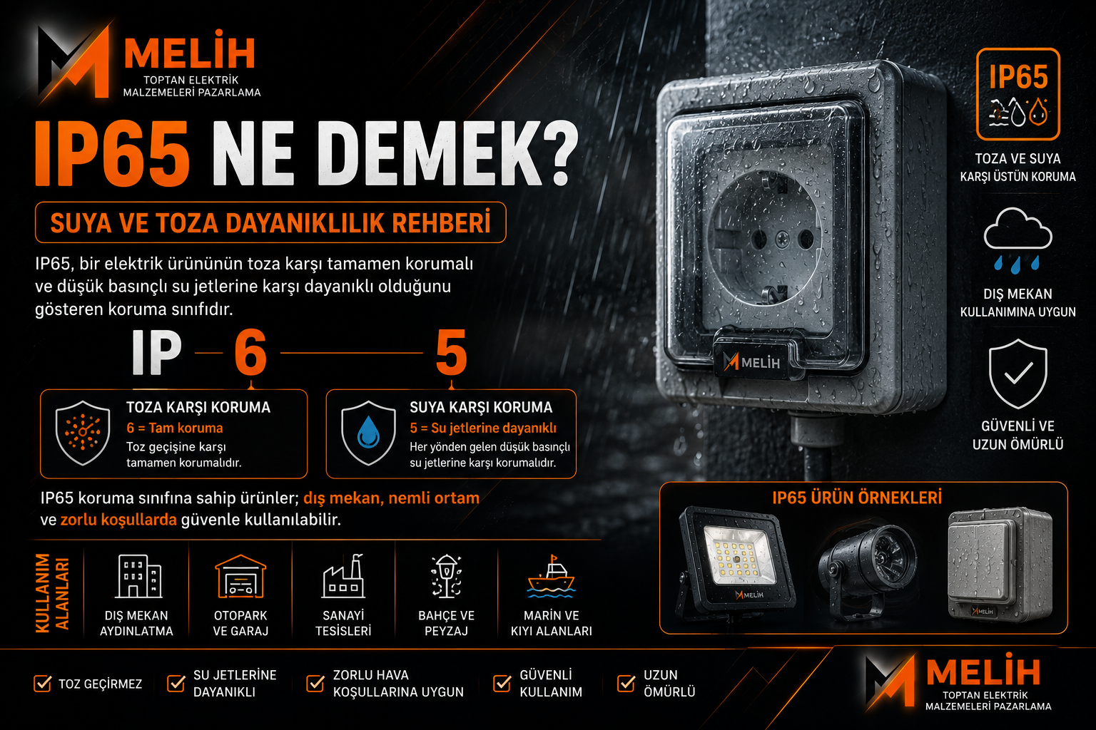IP65 Ne Demek? (Suya ve toza dayanıklılık rehberi)