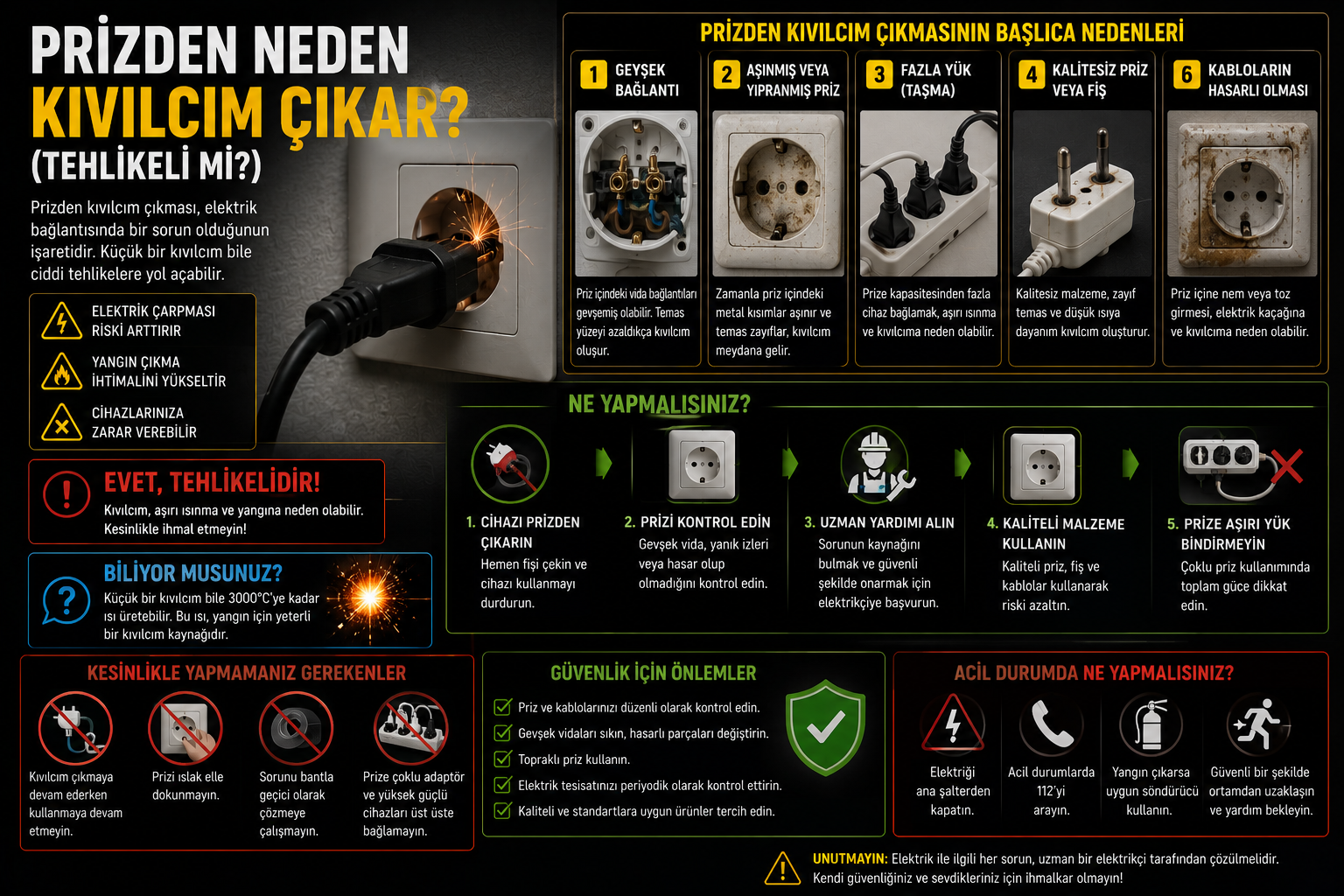 Prizden Neden Kıvılcım Çıkar? (Tehlikeli mi?)