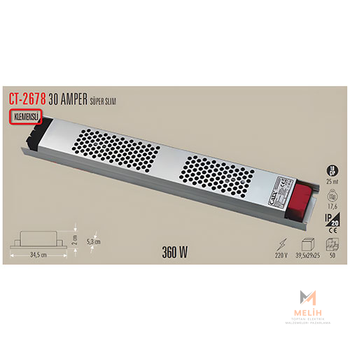 CATA CT-2678 Şerit LED Trafosu - CATA elektrik malzemesi