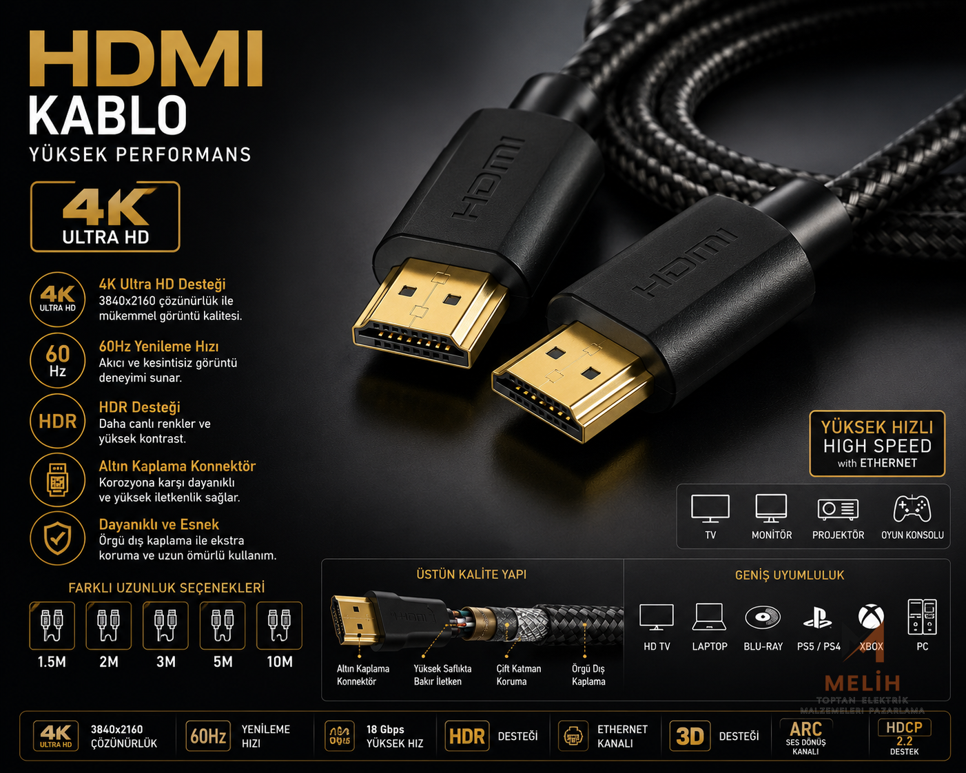 HDMI Kablo 4K 